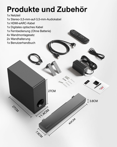ULTIMEA พร้อมซับวูฟเฟอร์, ระบบเสียง 2.1 แชนแนล 3 มิติ, EARC, รองรับ 4K Passthrough, ระบบไร้สาย BT 5.3 สำหรับบ้าน - Product Image 6