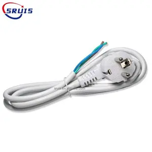 Kabel Daya IEC Eropa Euro-Plug 90 derajat CEE7/7 tipe E/F Plug ke C13 untuk PC/Monitor/Printer peralatan rumah tangga