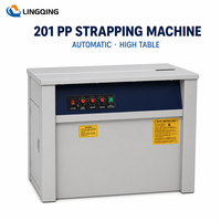 Machine de cerclage semi-automatique 201 pour cartons, avec table haute, pour sangles PP, machine à regrouper les colis, tension réglable