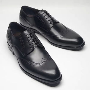 Zapatos Oxford Casuales de Negocios de Alta Calidad 2025 para Hombre, Parte Superior de Cuero Genuino, Cierre con Cordones, Punta Puntiaguda, Entresuela de Goma Evergreen - Product Image 5