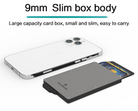 Dompet saku penyimpan kartu RFID, dompet ramping aluminium otomatis untuk Pop Out, dompet saku penyimpan kartu kredit logam modis pemblokir sinyal