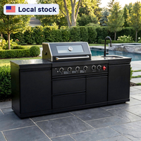 Livraison rapide en 7 jours aux États-Unis - Armoires de cuisine extérieures Youya en acier inoxydable 304, barbecue, cuisine mobile modulaire d'extérieur