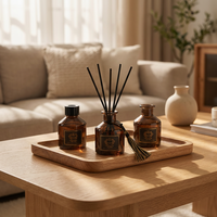 Diffuseur à bâtonnets parfum lavande et clochettes, diffuseur d'huile sans BPA, écologique, arôme longue durée, bouteille en verre, luxe européen pour la maison