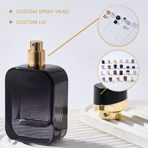 Vente directe Nouvelle bouteille <span class=keywords><strong>de</strong></span> <span class=keywords><strong>parfum</strong></span> <span class=keywords><strong>de</strong></span> luxe vide carrée fantaisie en ambre 50 ml avec col serti, logo personnalisé et boîte sur mesure - Product Image 6