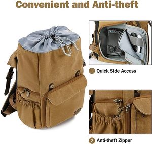 Sac à dos pour appareil photo professionnel, échantillon gratuit, pour appareil photo reflex numérique/SLR/mirrorless, étanche, compatible avec les étuis pour appareil photo - Product Image 3
