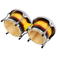 Wholesale Cuba Solid Wood Traditional National Percussion Instruments Latin Macho Hembra Drums Bongo Drum