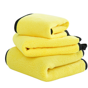 Serviette de voiture, chiffon de lavage, chiffon absorbant double face en microfibre corail à séchage rapide pour garage et station-service, vente en gros - Product Image 1