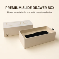 Boîte à papier à tiroir coulissant pour soins de la peau personnalisée une bouteille boîte cadeau en papier artisanal pour cosmétiques logo personnalisé gaufrage par stratification mate pour