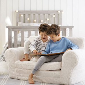 Kid's Plush <b>Sofa</b> Chair With Armrests Soft Fabric Seat For 2 To 4 Years Old Children Indoor Use - Product Image 1