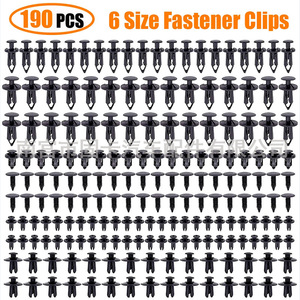 Clips de fixation automatiques, 190 pièces, 6 tailles, tige de poussée en plastique pour réparation de pare-boue et de pare-chocs - Product Image 1