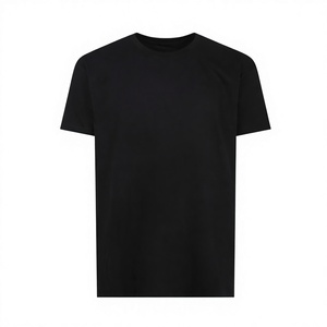 เสื้อยืดคอกว้าง แขนสั้น ผู้ชาย ผ้าฝ้าย 100% สีพื้นเรียบง่าย สวมใส่สบาย ระบายอากาศได้ดี น้ำหนัก 180 กรัม ขายส่ง รับผลิตแบบ OEM - Product Image 2