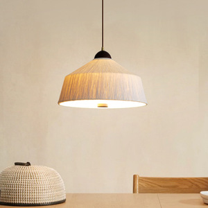 Lampe suspendue en papier Xuan de style japonais, lumière Led ronde E27 pour salle de thé, Zen, maison, comptoir de bar, éclairage d'îlot de restaurant - Product Image 3