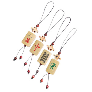 Handmade Bamboo Pendants Engraved With Wealth Characters Themed Charms For Gift Unisex Fashion Jewelry - Product Image 5