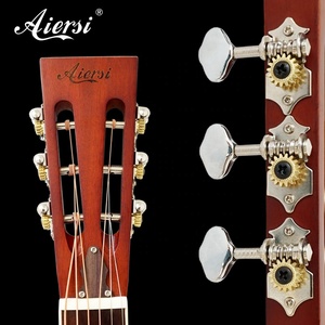 China Aiersi Style O Gloss Brass Metal Body Vintage Single Cone Biscuit Bridge Acoustic Resonator Guitar Blues <b>String</b> <b>Instrument</b> - Product Image 6