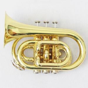 <span class=keywords><strong>Trompette</strong></span> de poche à prix de gros, laqué or, instrument en laiton <span class=keywords><strong>pas</strong></span> cher, <span class=keywords><strong>trompette</strong></span> de poche idéale pour les débutants - Product Image 2