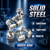Steel M6 sekrup & Set kacang kandang DIN polos aksesori standar untuk pemasangan kabinet rak Server