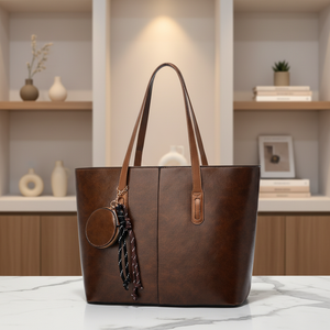 Borsa Tote ampia da donna in <span class=keywords><strong>argento</strong></span> con grande capacità a manico singolo con chiusura a Zip a portafoglio con fodera in poliestere per il commercio estero - Product Image 1