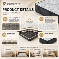 Matelas de lit confortable à ressorts Bonnell et mousse, bon marché, roulé en boîte, OEM, personnalisé, vente en gros