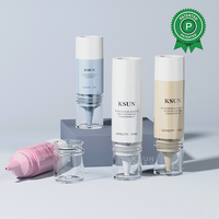Emballage cosmétique de luxe violet 10ml 15ml flacon compte-gouttes en plastique PET de sérigraphie pour liquide