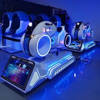 Simulateur de Course de Moto en Réalité Virtuelle 9D, Manège de Parc d'Attractions Intérieur Extérieur, Simulateur de Conduite de Machines de Train Électrique pour Enfants