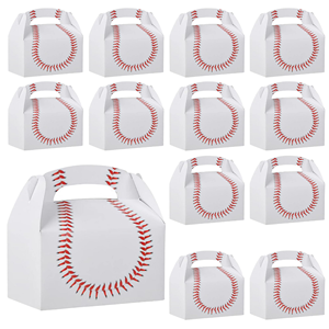 Lot de 4 boîtes à compartiments pour bonbons de baseball, idéales pour les fêtes sportives, les anniversaires, les baby showers, décorations jetables - Product Image 1