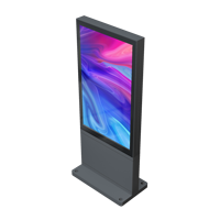 Totem Signage Lantai Luar Ruangan untuk Peralatan Billboard Digital Panel Layar LCD Periklanan Luar Ruangan Digital Signage