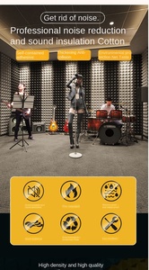 Panneaux de <span class=keywords><strong>mousse</strong></span> insonorisés muraux de rembourrage <span class=keywords><strong>acoustique</strong></span> auto-adhésifs à haute résilience pour une utilisation moderne dans la chambre ou le studio - Product Image 4