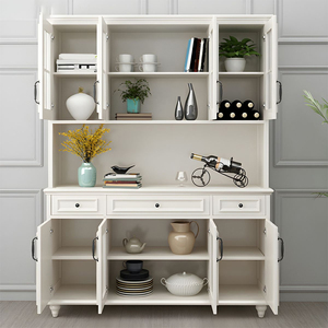 Pháp phong cách cổ điển nhà bếp phòng ăn giao diện điều khiển bảng đứng tự chọn tủ Tủ mộc mạc phòng khách gỗ trắng tủ - Product Image 4