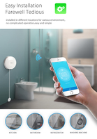 Détecteur de fuite d'eau intelligent Tuya 90 dB, capteur WiFi pour maison intelligente, détecteur d'inondation ABS IP55 étanche pour la sécurité et l'automatisation domestique