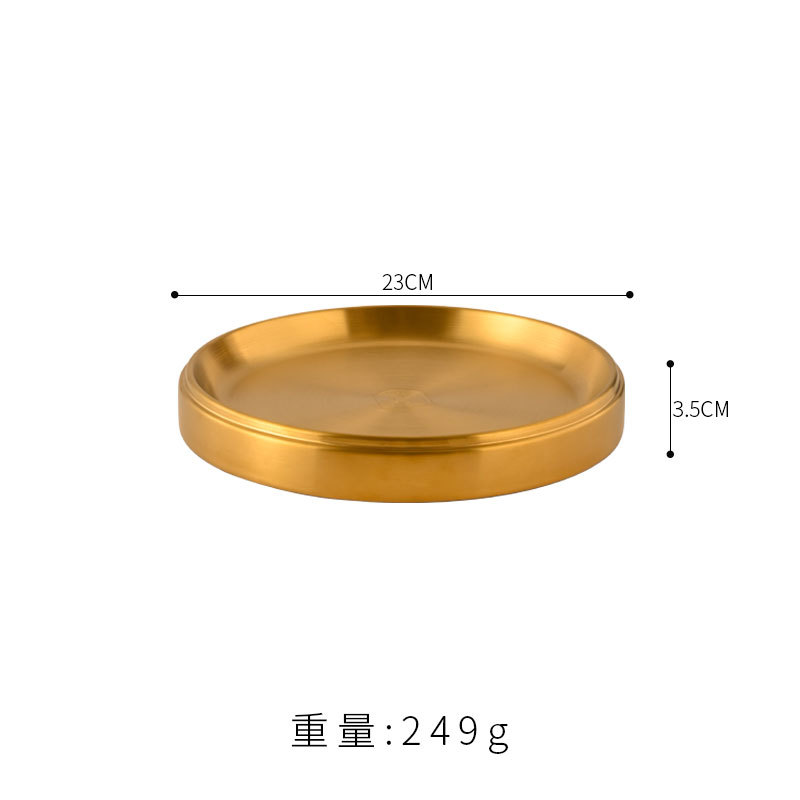 Assiette ronde empilable 23cm (or)
