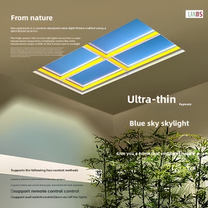 Panel de Luz LED Inteligente Ultrafino de Aluminio, Simulación de <span class=keywords><strong>Cielo</strong></span> <span class=keywords><strong>Azul</strong></span>, Luz Natural Integrada, con Aplicación Tuya y Control Remoto por Wifi - Product Image 2