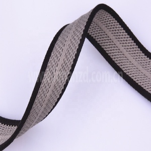 Correa de algodón a rayas de alta calidad 32mm 1,2 pulgadas cinturón de algodón gris/negro - Product Image 4