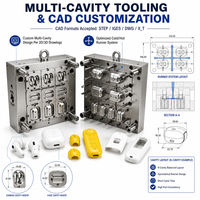 Pabrik ISO9001 Toleransi 0,01mm CNC Milling Turning Cetakan Injeksi Plastik Kustom Perkakas Baja Tahan Karat S136 Baja NAK80
