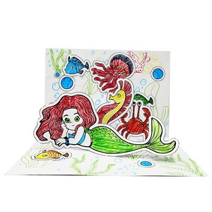 2022 New Design <b>Make</b> <b>Your</b> <b>Own</b> Mermaid Pop-up Card Diy Painting Crafts&arts - Product Image 2