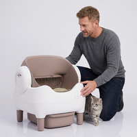 Litière pour chat intelligente transfrontalière Mini-B, entièrement automatique, anti-éclaboussures, facile à nettoyer, grande taille, électrique