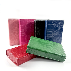 Jeu de cartes de dominos double 6 colorées, coffret en cuir de type <span class=keywords><strong>livre</strong></span>, logo personnalisé, jeu de société portable et durable - Product Image 1