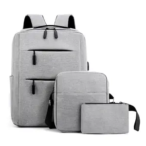 Mochila esportiva masculina Oxford de ombro duplo para notebook, bolsa de couro Oxford com fecho de zíper, estilo fashion à prova d'água, oferta imperdível