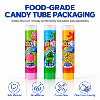 Tubes d'emballage en aluminium et plastique pour bonbons, barrière de qualité alimentaire, bouchon à vis, impression UV personnalisée pour confiserie