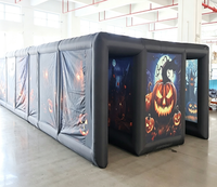 Vente en gros de labyrinthe hanté gonflable écologique et portable pour Halloween, idéal pour les locations de fêtes, avec couleur et taille personnalisables, utilisation en extérieur