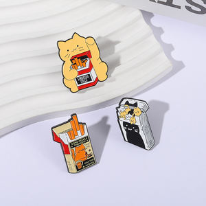 Algunas personas pensaron que era demasiado intenso esmalte Pin gato de dibujos animados caja de cigarrillos Fumar <span class=keywords><strong>mata</strong></span> broche solapa insignia joyería regalos - Product Image 1