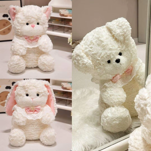 Teddy <b>Bear</b> Plush Toy, <b>Cute</b> Rabbit Stuffed Animal with Long Ears, Apron Teddy <b>Bear</b> Doll, Dog Toy, Festival Gift - Product Image 5