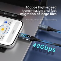 USB4 Typ-C Digital-Display-Datenkabel mit Geflochtener Ummantelung für 240W Schnellladung und 40Gbps 8K