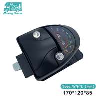 Serrure de porte à entrée sans clé avec clavier pour camping-car, caravane, fourgonnette, camping-car, en alliage de zinc noir, robuste, avec code numérique