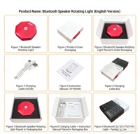 Fabricant le plus professionnel, meilleur prix, lampe en papier pliable rotative sans fil Bluetooth, base en papier ABS de haute qualité, imperméable