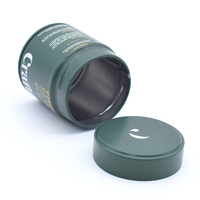 Boîte de conserve Matcha personnalisée de 30g avec couvercle en spirale gaufré imprimé pour café, thé vert, poudre de protéine d'épices, emballage en métal en vrac