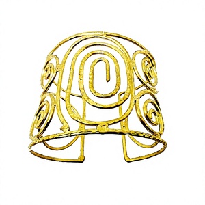 Pulsera de Metal Chapada en Oro con Alambre de Latón Trenzado, Artesanía de la India, Regalo para Mujeres, Hombres y Niñas - Product Image 4