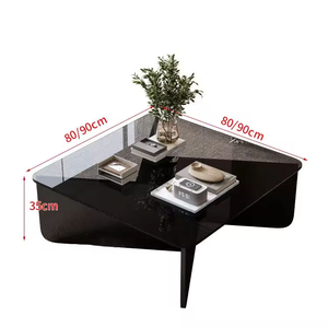 Table basse carrée <span class=keywords><strong>de</strong></span> designer <span class=keywords><strong>italien</strong></span>, style moderne, meubles pour salon et hôtel, fabriquée en bois écologique, durable, meubles pour la maison - Product Image 4