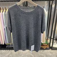 2026 femmes automne mode nouveau fil cachemire + soie manches courtes Cardigan fabricant printemps/été/automne chandails