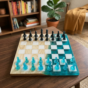 <b>Wooden</b> Resin <b>Chess</b> Game | Handmade Superior Quality Finish | Factory Direct Bulk Wholesale - Product Image 6