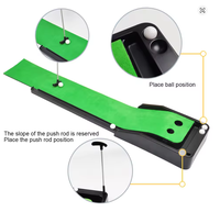 Tapis de putting d'intérieur pour le golf, améliore la précision et la vitesse, mini-tapis de putting, aide à l'alignement pour le golf